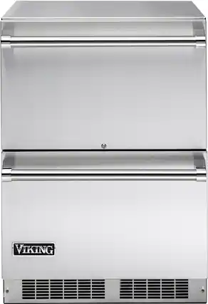 Front. Viking - 5 Cu.Ft. Undercounter Drawer Refrigerator - Silver.