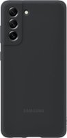 Samsung - Silicone Cover for Galaxy S21 FE 5G - Black - Front_Zoom