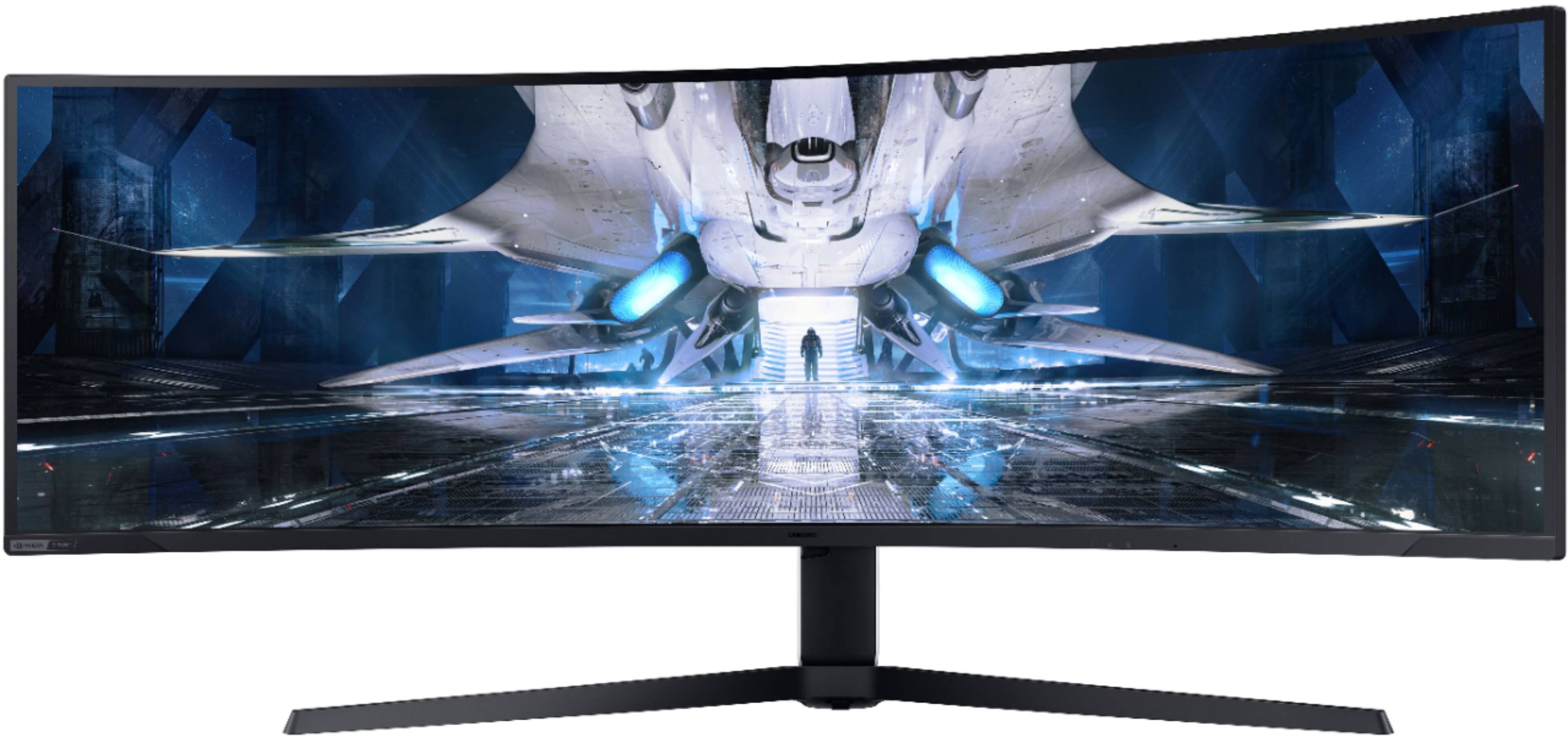 Alt View 23. Samsung - Odyssey 49” 1000R Curved Dual QHD FreeSync & G-Sync Gaming Monitor - Black.
