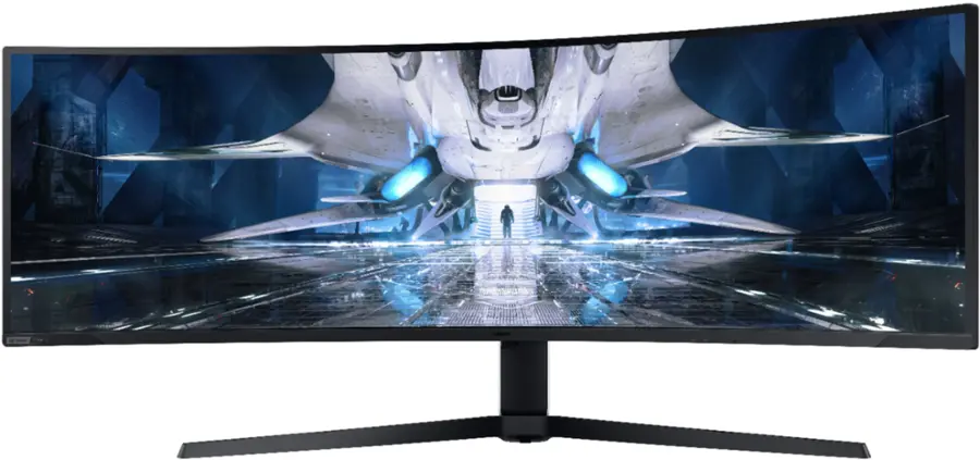 Alt View 23. Samsung - Odyssey 49” 1000R Curved Dual QHD FreeSync & G-Sync Gaming Monitor - Black.