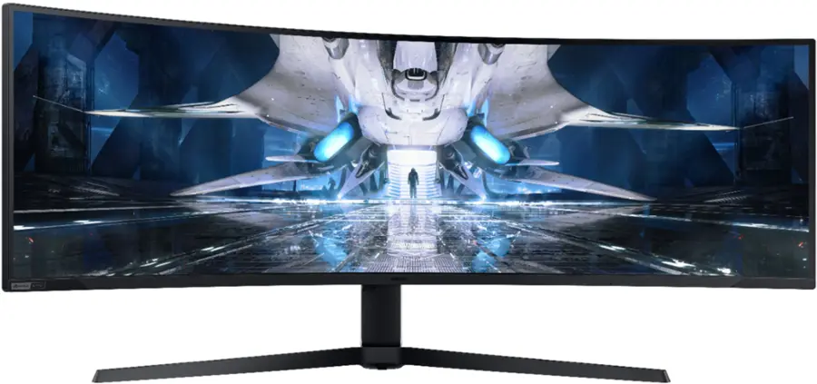 Alt View 24. Samsung - Odyssey 49” 1000R Curved Dual QHD FreeSync & G-Sync Gaming Monitor - Black.