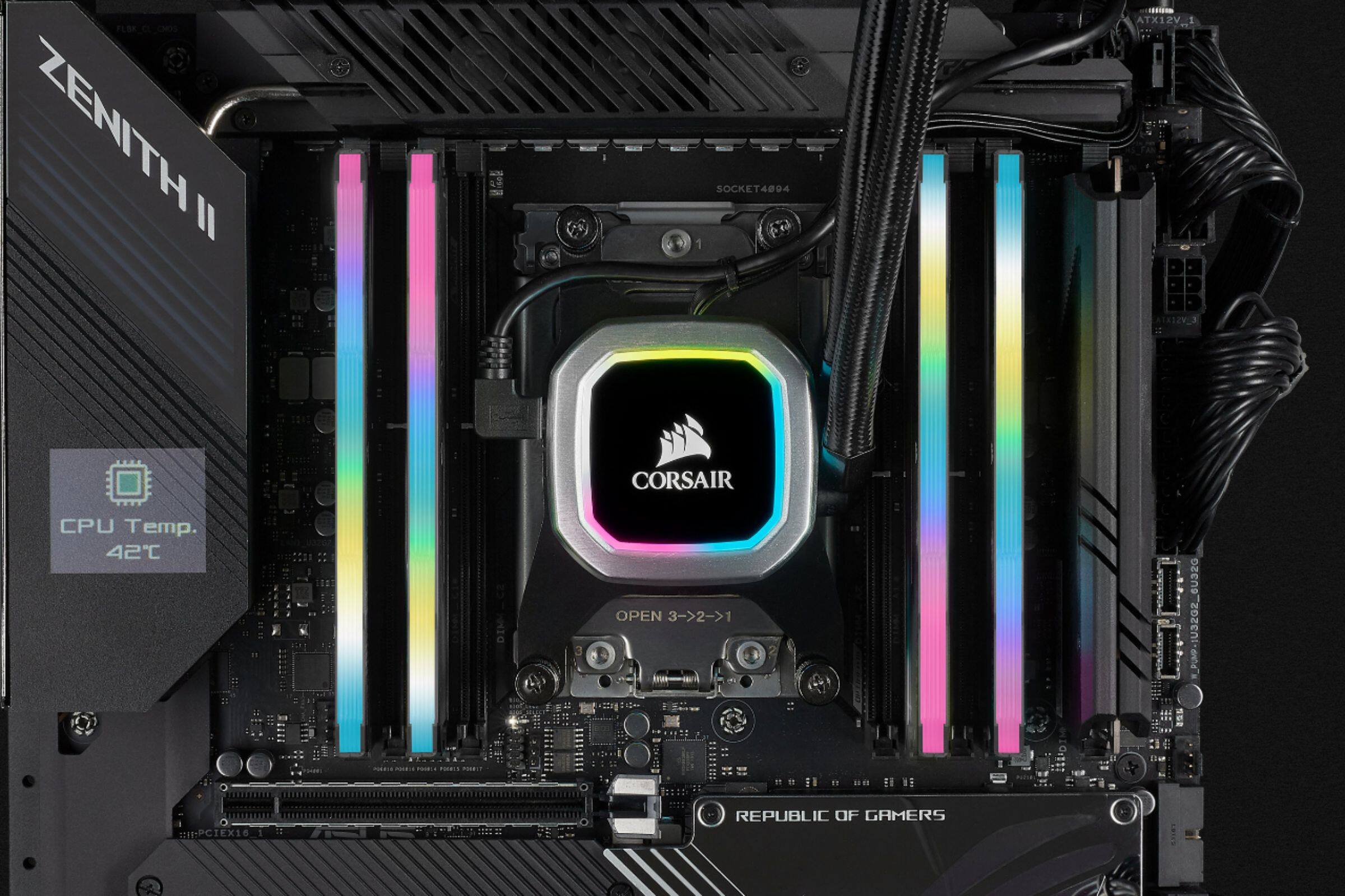 Alt View 14. CORSAIR - VENGEANCE RGB PRO SL 32GB (2PK x 16GB) 3200MHz DDR4 C16 DIMM Desktop Memory - Black.