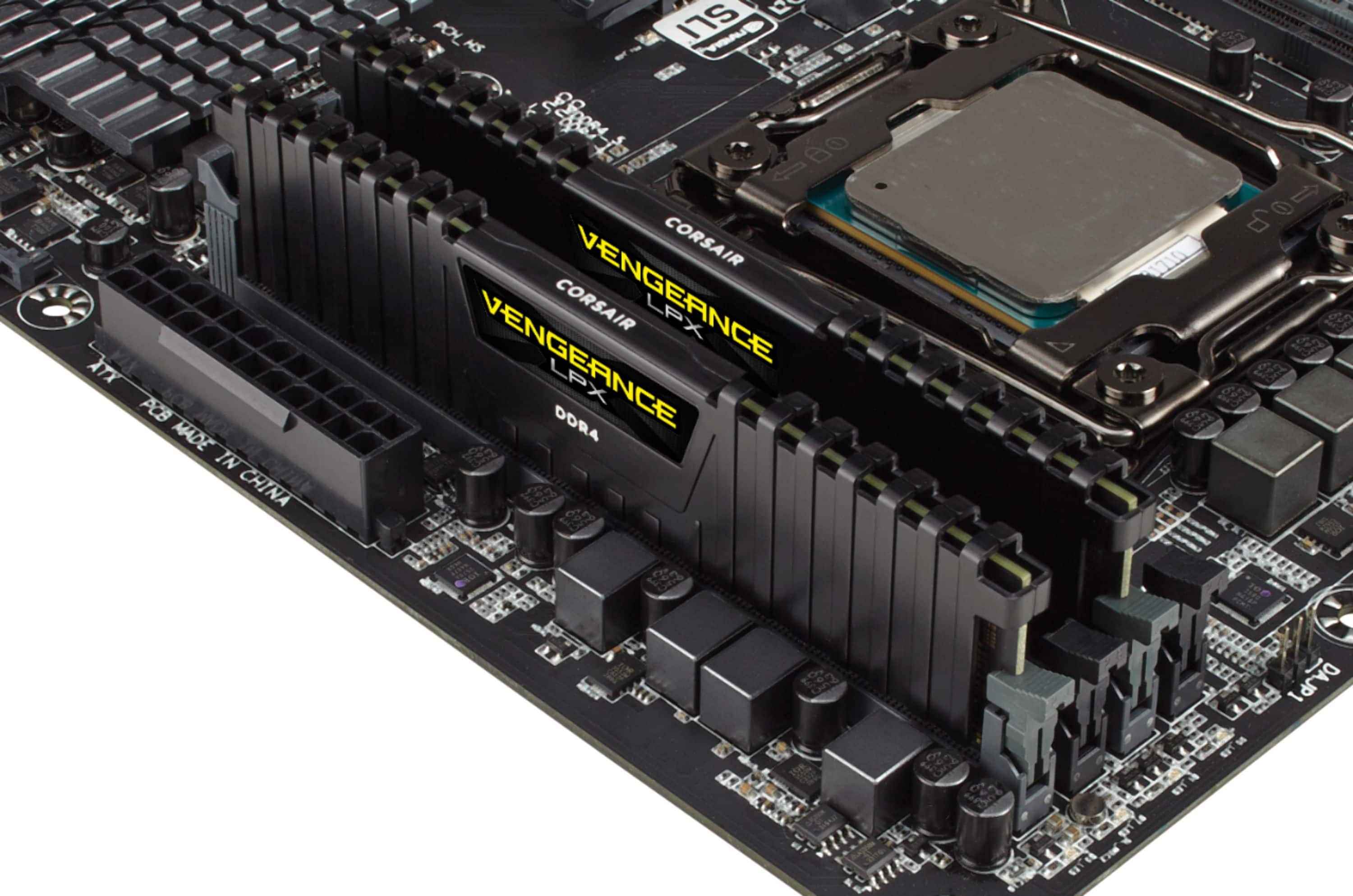 Alt View 11. CORSAIR - VENGEANCE LPX 64GB (2x32GB) DDR4 3200MHz C16 UDIMM Desktop Memory - Black.