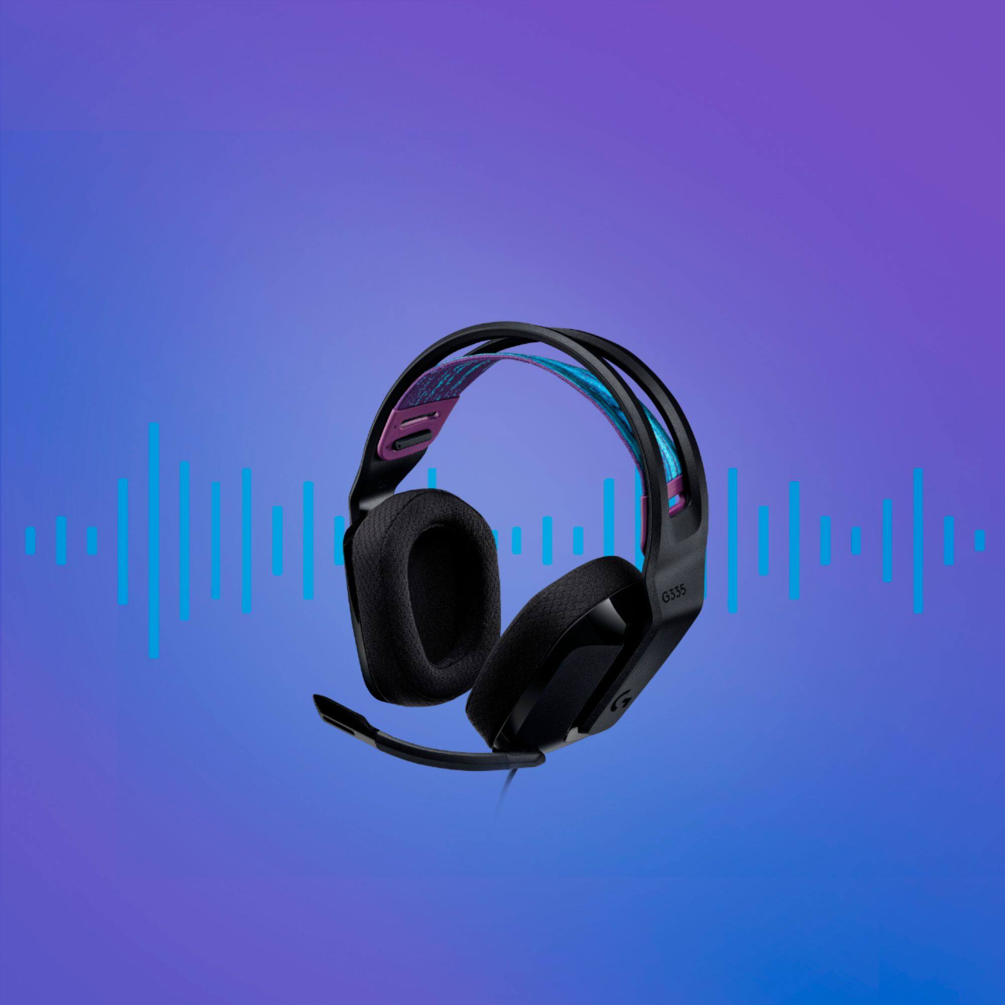 Alt View 19. Logitech - G335 Wired Gaming Headset for PC, PS5, PS4, Xbox One, Xbox Series X|S, Nintendo Switch - Black.