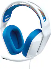Front. Logitech - G335 Wired Gaming Headset for PC, PS5, PS4, Xbox One, Xbox Series X|S, Nintendo Switch - White.