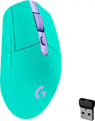 Logitech - G305 LIGHTSPEED Wireless Optical 6 Programmable Button Gaming Mouse with 12,000 DPI HERO Sensor - Wireless - Mint - Front_Zoom
