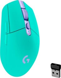 Logitech - G305  LIGHTSPEED Wireless Optical 6 Programmable Button Gaming Mouse with 12,000 DPI HERO Sensor - Mint - Front_Zoom