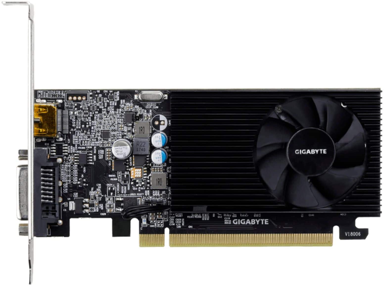 Front. GIGABYTE - NVIDIA GeForce GT 1030 2GB GDDR4 PCI Express 3.0 Graphics Card - Black.