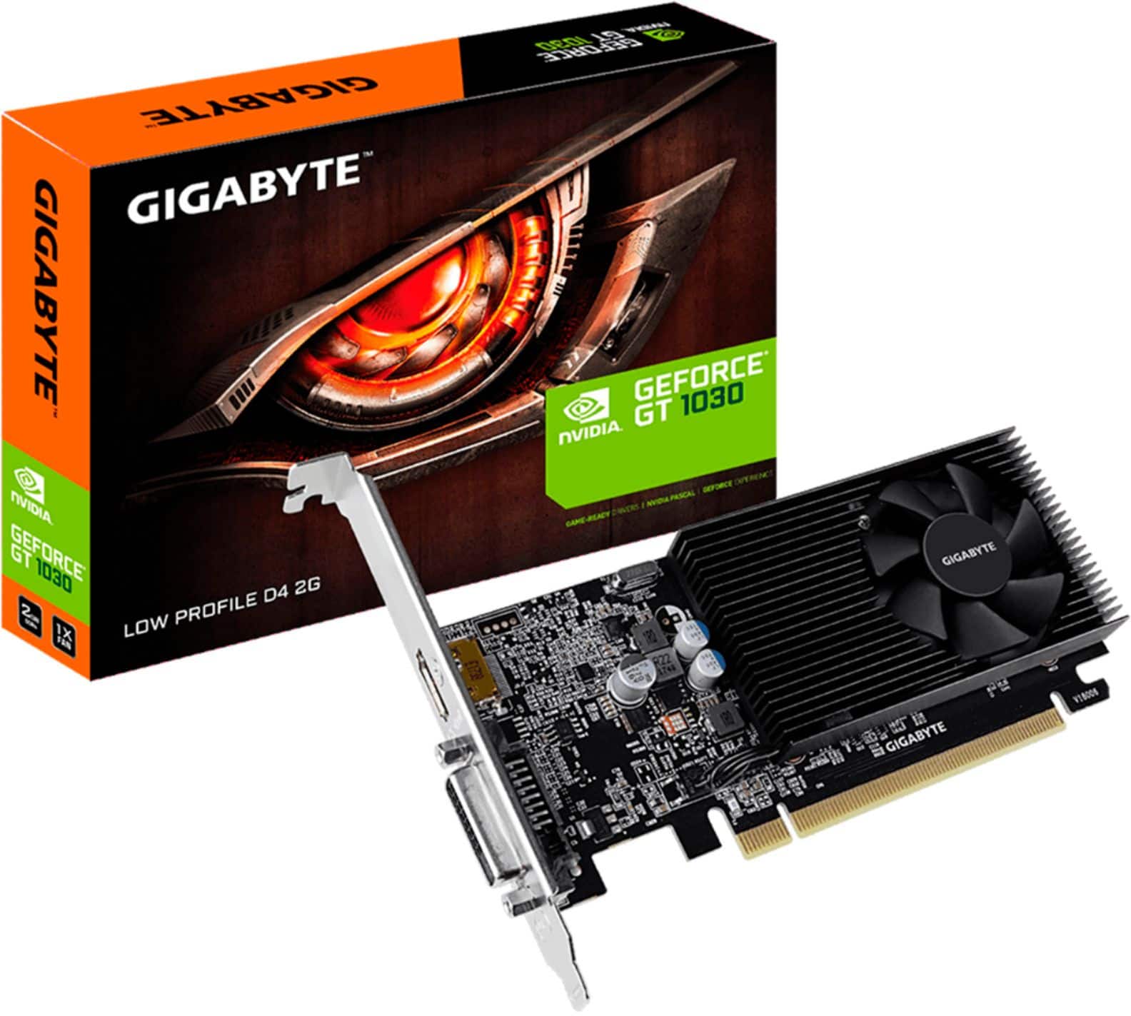 Alt View 11. GIGABYTE - NVIDIA GeForce GT 1030 2GB GDDR4 PCI Express 3.0 Graphics Card - Black.