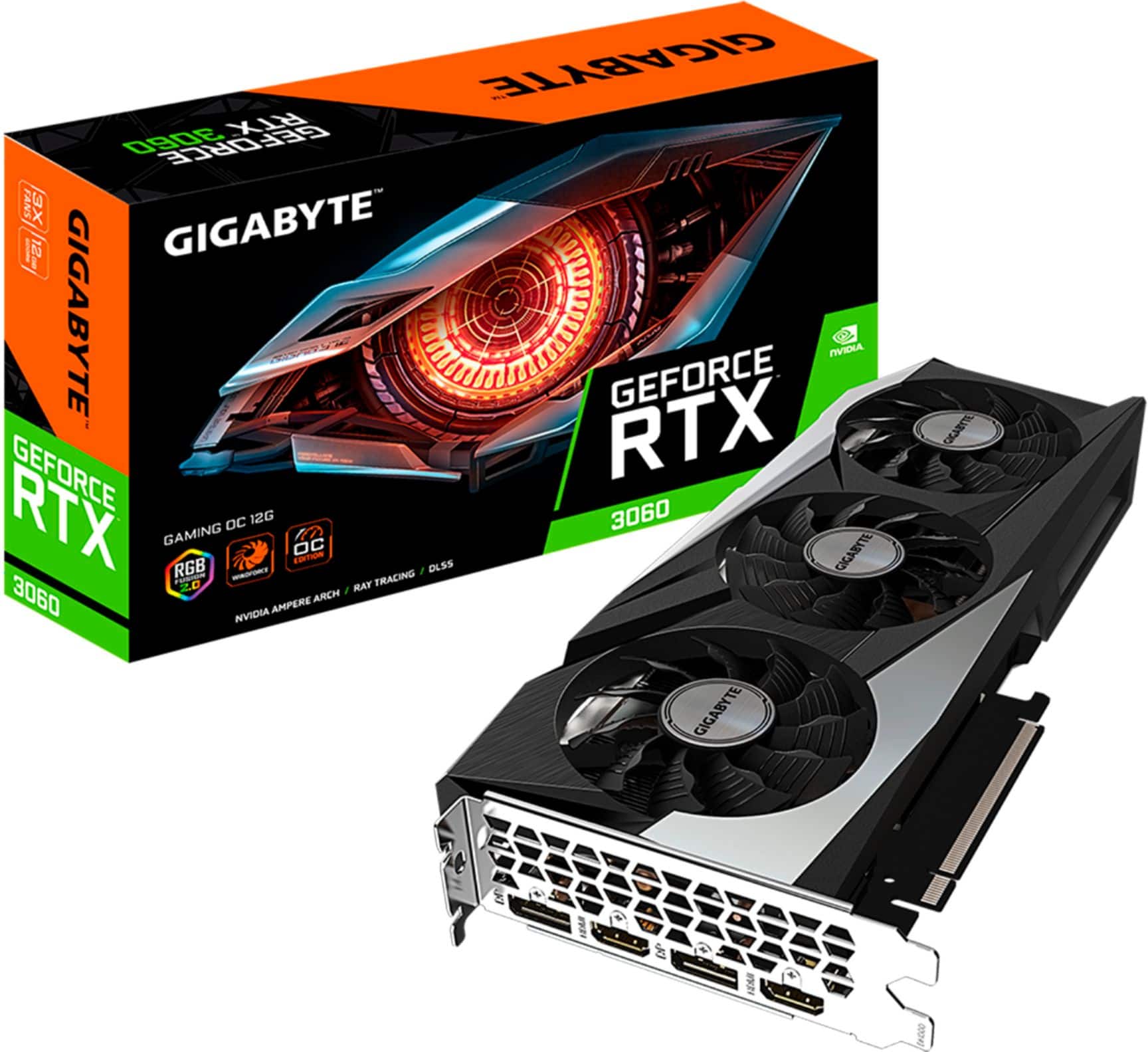 Alt View 11. GIGABYTE - NVIDIA GeForce RTX 3060 12GB GDDR6 PCI Express 4.0 Graphics Card - Black.
