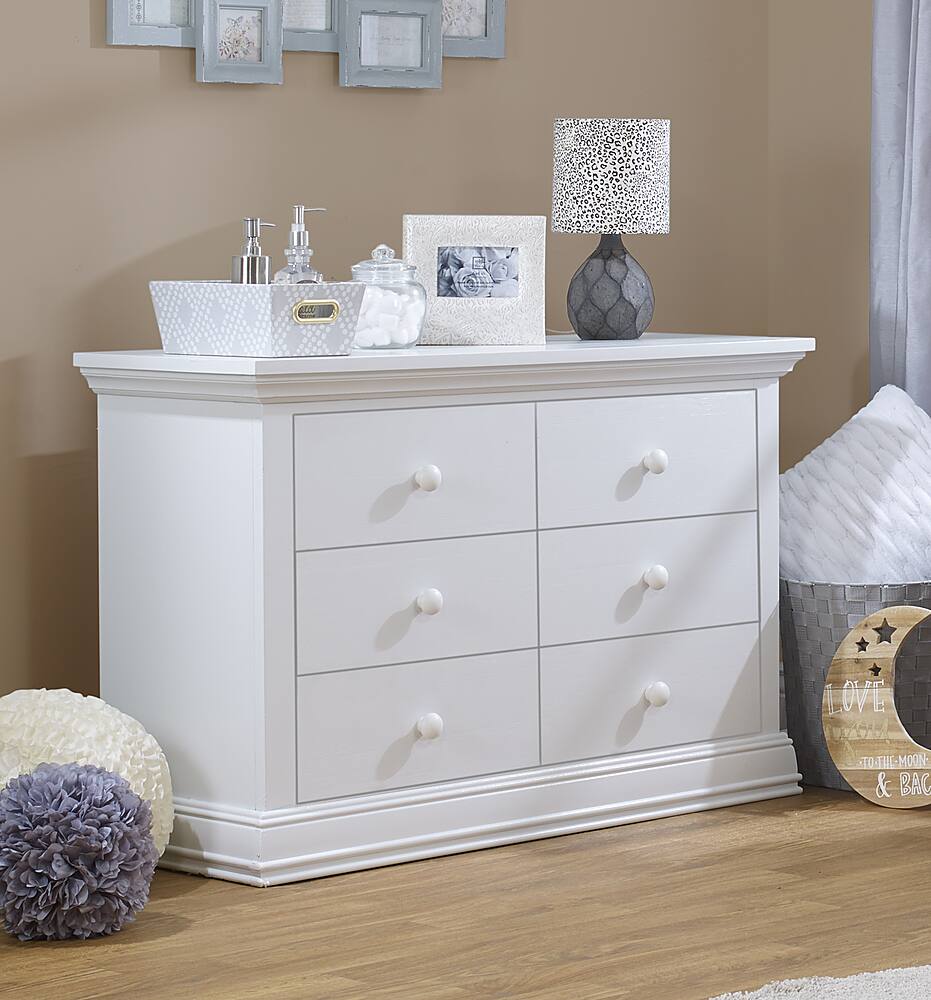Angle. Sorelle - Paxton Double Dresser - White.