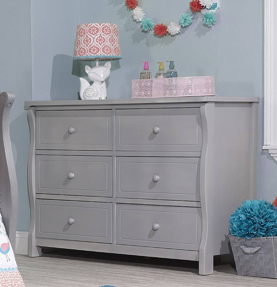 Left. Sorelle - Princeton Elite Double Dresser - Weathered Gray.