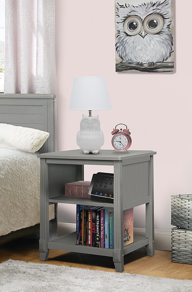 Angle View: Sorelle Berkley Nightstand in Weathered Gray