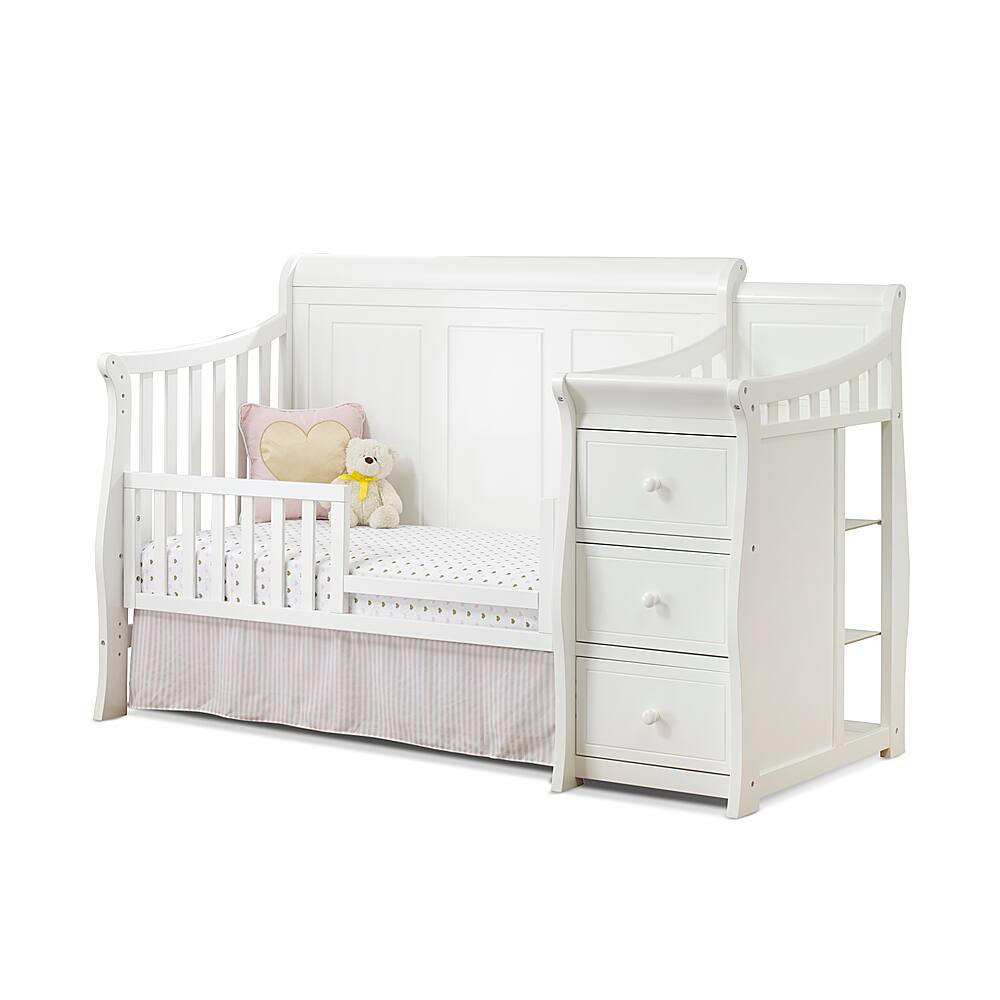 Angle View: Sorelle - Princeton Elite Panel Crib & Changer - White