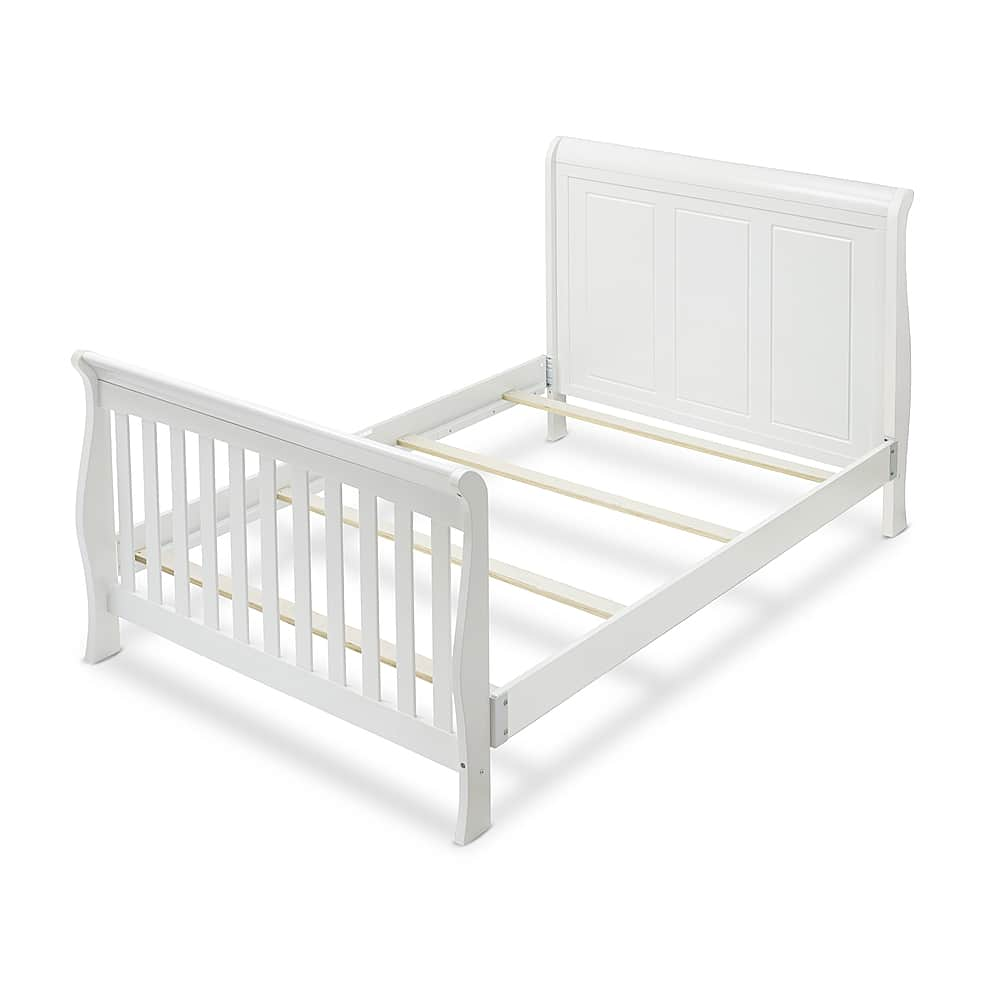 Left View: Sorelle - Princeton Elite Panel Crib & Changer - White