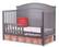 Left. Sorelle - Berkley Round Top Panel Crib - Gray.