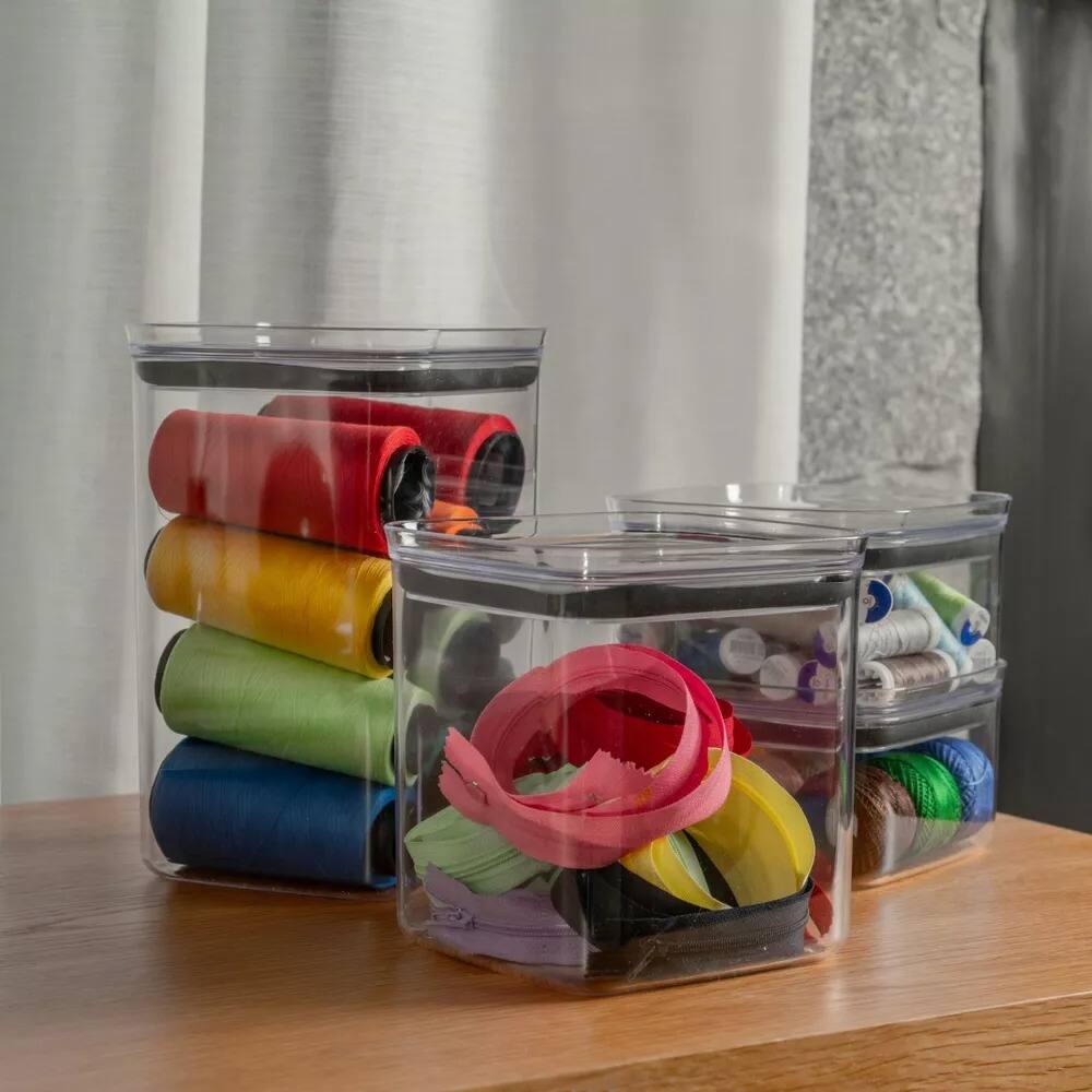 Alt View 5. OU - OU Airtight Food Storage Container 3.7qt, BPA Free Clear Plastic Food Storage Container - Clear.