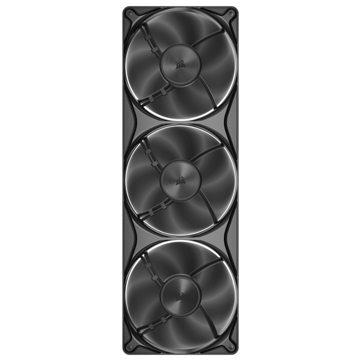 Alt View 4. CORSAIR - CORSAIR RS360 II Unified Frame PWM Fans - Black.