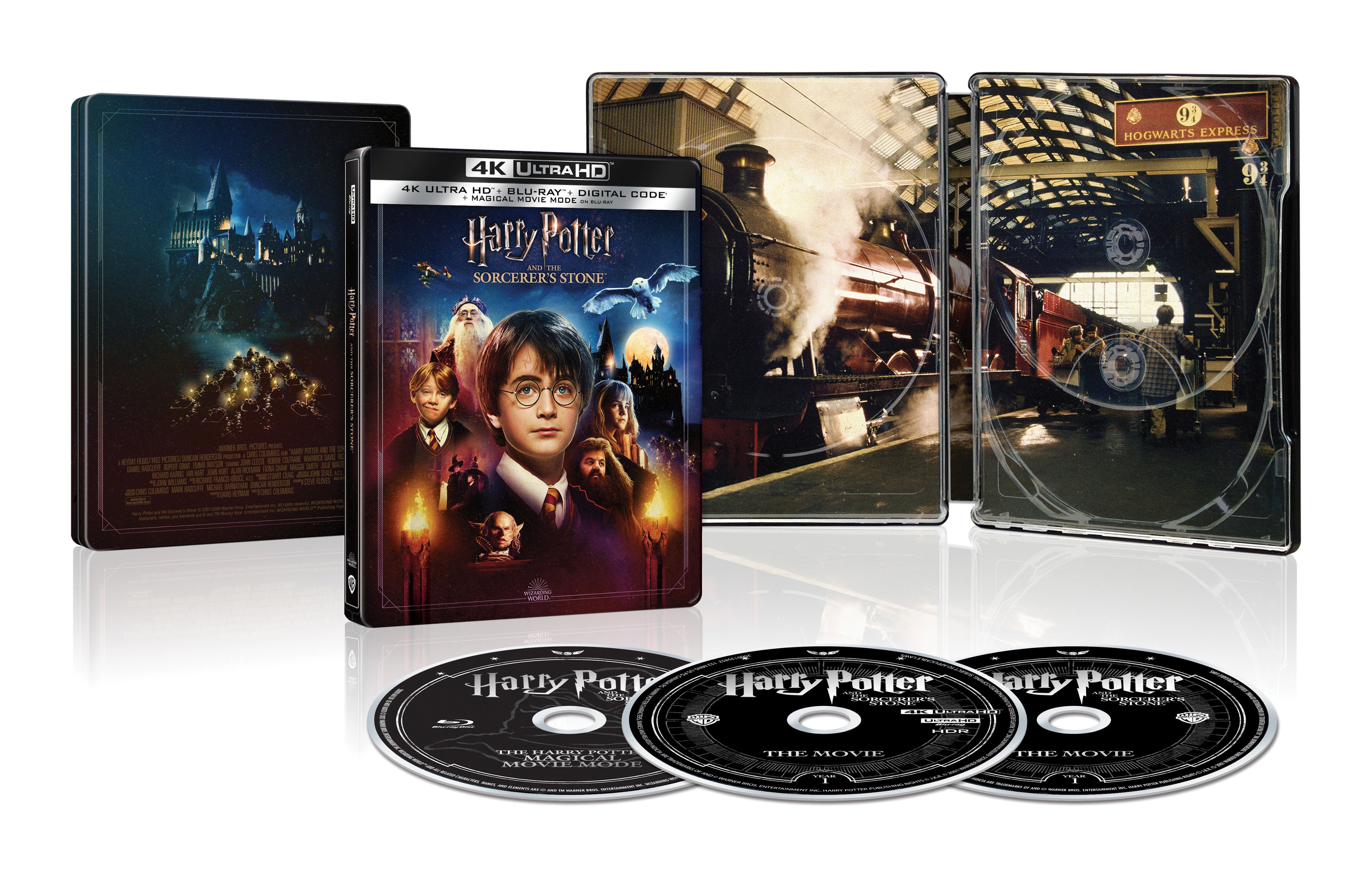roltrap Uitvoeren Oude man Best Buy: Harry Potter and the Sorcerer's Stone [SteelBook] [4K Ultra HD Blu -ray/Blu-ray] [Only @ Best Buy] [2001]