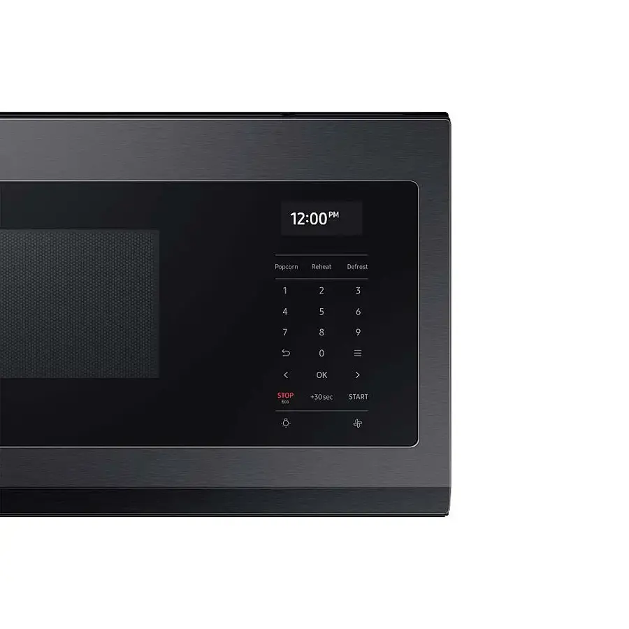 Alt View 19. Samsung - 1.1 cu. ft. Smart SLIM Over-the-Range Microwave with 550 CFM Hood Ventilation, Wi-Fi & Voice Control - Black Stainless Steel.