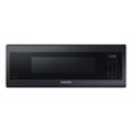 Samsung - 1.1 cu. ft. Smart SLIM Over-the-Range Microwave with 400 CFM Hood Ventilation, Wi-Fi & Voice Control - Black Stainless Steel