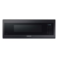 Samsung - 1.1 cu. ft. Smart SLIM Over-the-Range Microwave with 400 CFM Hood Ventilation, Wi-Fi & Voice Control - Black Stainless Steel - Front_Zoom