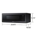 Alt View Zoom 11. Samsung - 1.1 cu. ft. Smart SLIM Over-the-Range Microwave with 400 CFM Hood Ventilation, Wi-Fi & Voice Control - Black stainless steel.
