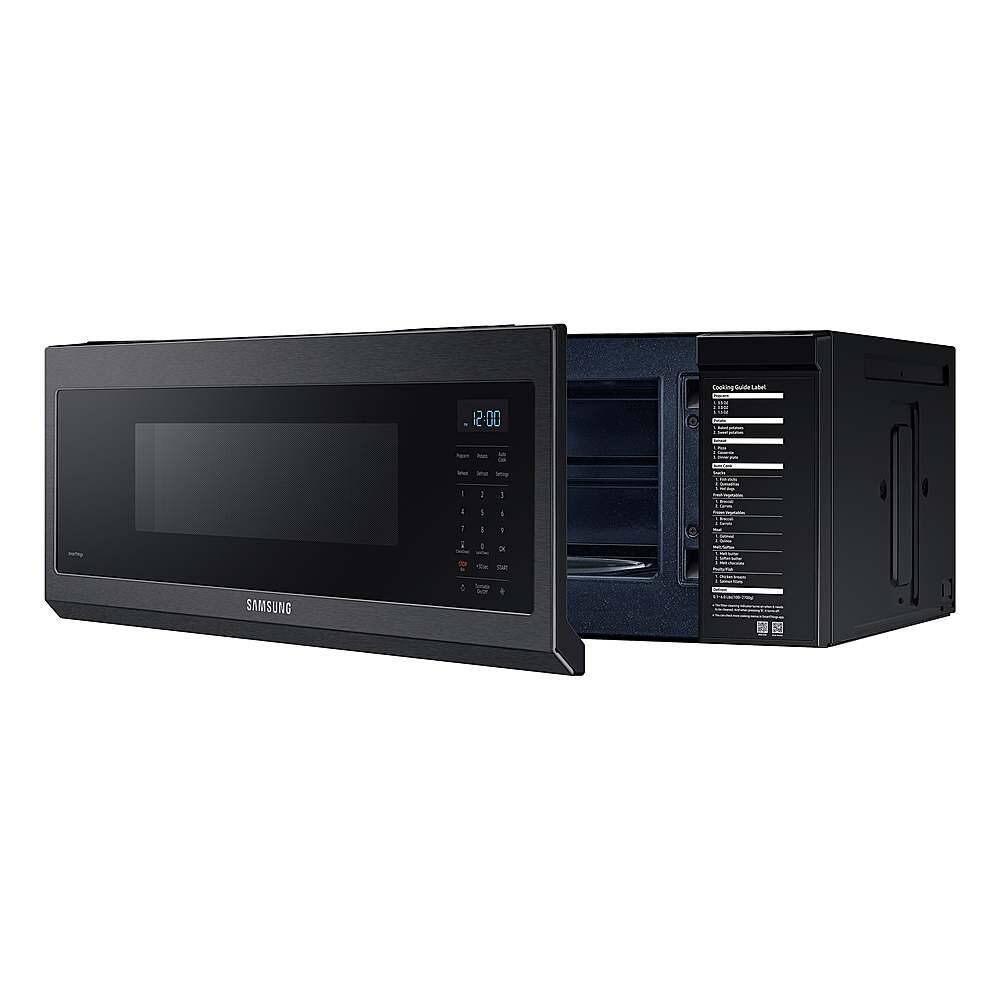 Alt View 15. Samsung - 1.1 cu. ft. Smart SLIM Over-the-Range Microwave with 400 CFM Hood Ventilation, Wi-Fi & Voice Control - Black Stainless Steel.