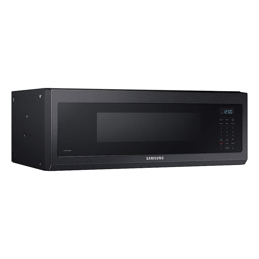 Alt View 16. Samsung - 1.1 cu. ft. Smart SLIM Over-the-Range Microwave with 400 CFM Hood Ventilation, Wi-Fi & Voice Control - Black Stainless Steel.
