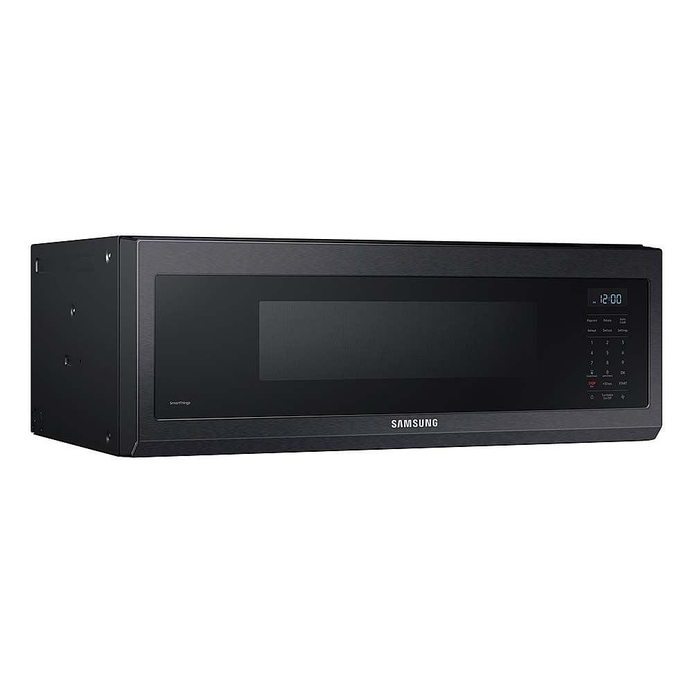 Alt View 16. Samsung - 1.1 cu. ft. Smart SLIM Over-the-Range Microwave with 400 CFM Hood Ventilation, Wi-Fi & Voice Control - Black Stainless Steel.