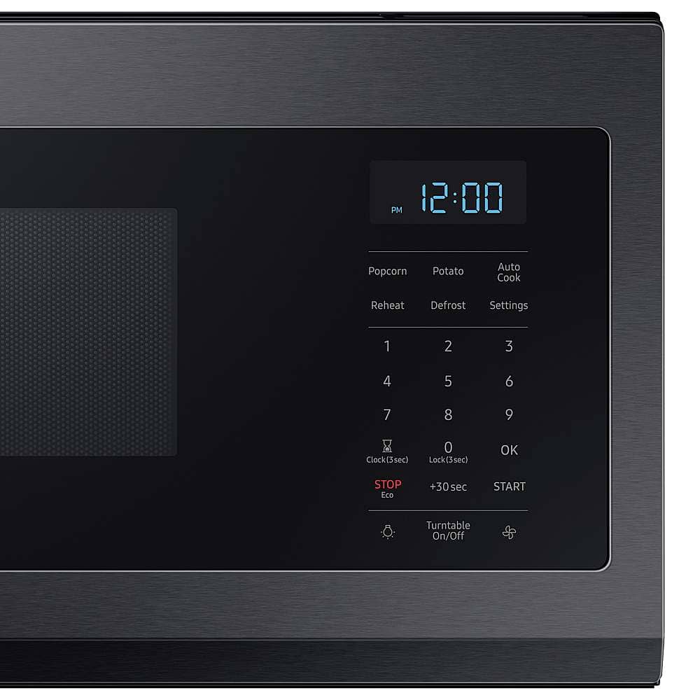 Alt View 19. Samsung - 1.1 cu. ft. Smart SLIM Over-the-Range Microwave with 400 CFM Hood Ventilation, Wi-Fi & Voice Control - Black Stainless Steel.