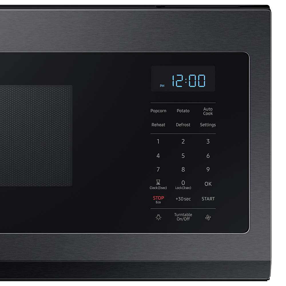 Alt View 19. Samsung - 1.1 cu. ft. Smart SLIM Over-the-Range Microwave with 400 CFM Hood Ventilation, Wi-Fi & Voice Control - Black Stainless Steel.