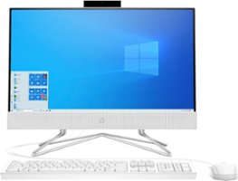 HP - 21.5" All-In-One - Intel Celeron - 4GB Memory - 128GB SSD - Snow White - Front_Zoom