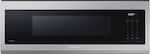 Samsung - 1.1 cu. ft. Smart SLIM Over-the-Range Microwave with 550 CFM Hood Ventilation - Stainless Steel