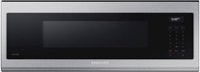 Samsung - 1.1 cu. ft. Smart SLIM Over-the-Range Microwave with 550 CFM Hood Ventilation, Wi-Fi & Voice Control - Stainless Steel - Front_Zoom