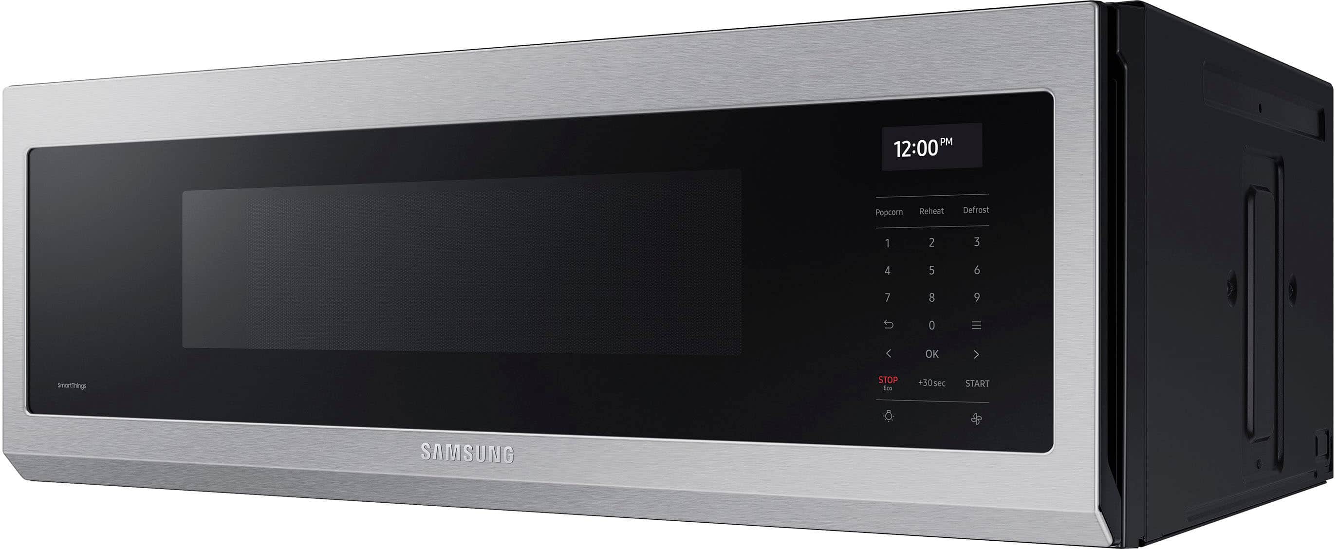Alt View 14. Samsung - 1.1 cu. ft. Smart SLIM Over-the-Range Microwave with 550 CFM Hood Ventilation, Wi-Fi & Voice Control - Stainless Steel.
