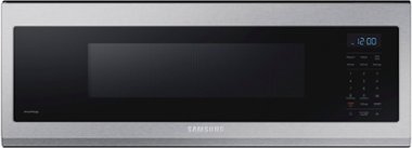 Samsung - 1.1 cu. ft. Smart SLIM Over-the-Range Microwave with 400 CFM Hood Ventilation, Wi-Fi & Voice Control - Stainless Steel - Front_Zoom