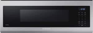 Samsung - 1.1 cu. ft. Smart SLIM Over-the-Range Microwave with 400 CFM Hood Ventilation - Stainless Steel