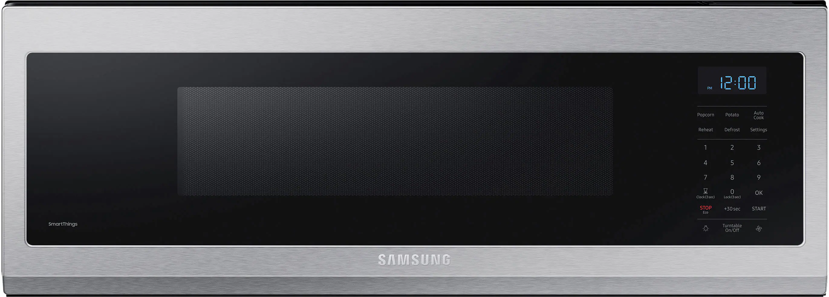 Samsung - 1.1 cu. ft. Smart SLIM Over-the-Range Microwave with 400 CFM Hood Ventilation - Stainless Steel
