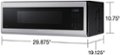 Alt View Zoom 11. Samsung - 1.1 cu. ft. Smart SLIM Over-the-Range Microwave with 400 CFM Hood Ventilation, Wi-Fi & Voice Control - Stainless steel.