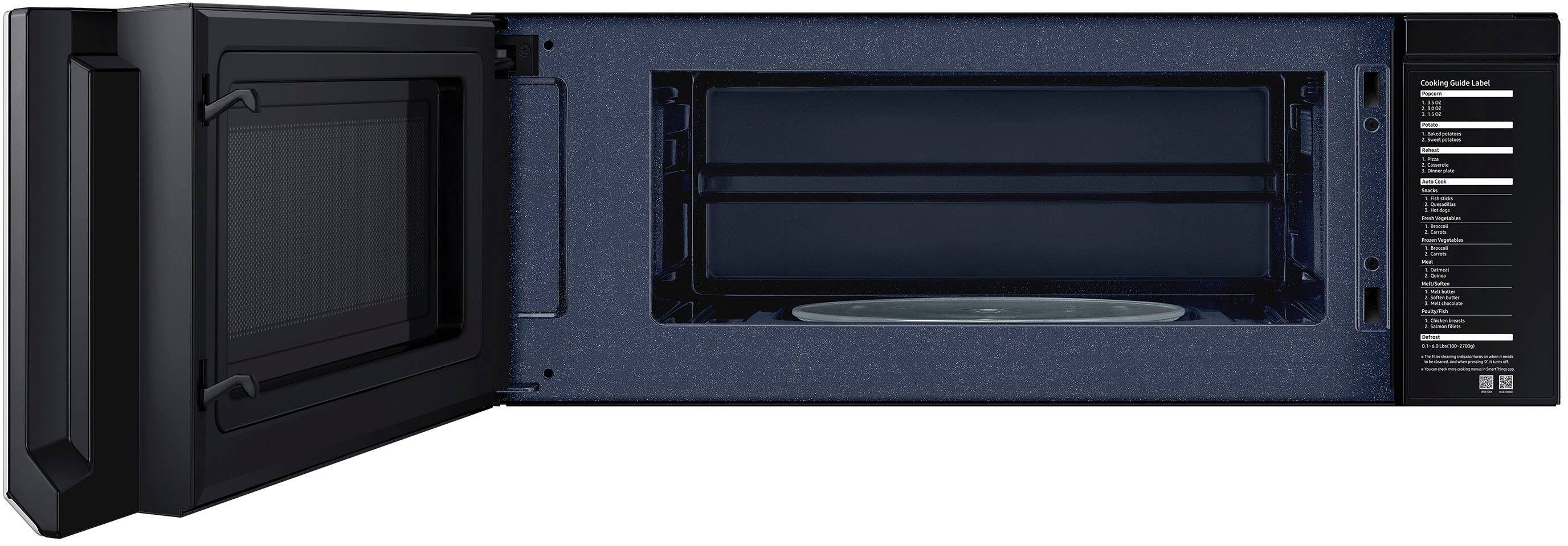 Alt View 13. Samsung - 1.1 cu. ft. Smart SLIM Over-the-Range Microwave with 400 CFM Hood Ventilation, Wi-Fi & Voice Control - Stainless Steel.