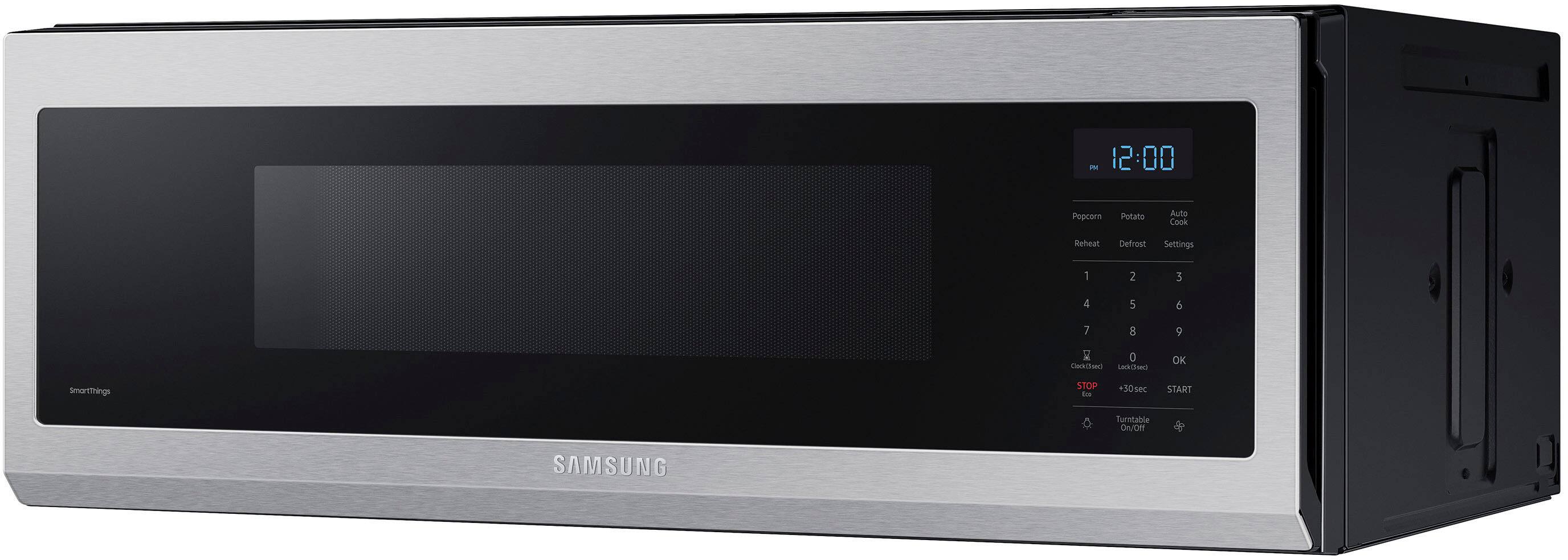 Alt View 14. Samsung - 1.1 cu. ft. Smart SLIM Over-the-Range Microwave with 400 CFM Hood Ventilation, Wi-Fi & Voice Control - Stainless Steel.