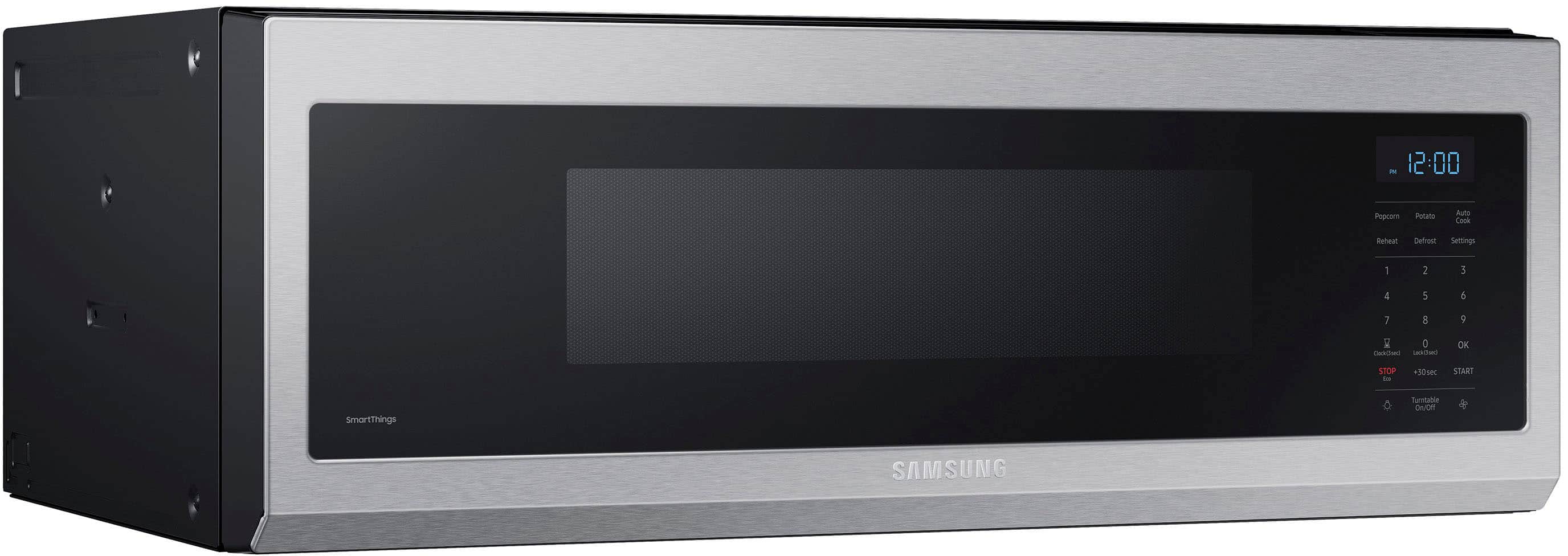 Alt View 16. Samsung - 1.1 cu. ft. Smart SLIM Over-the-Range Microwave with 400 CFM Hood Ventilation, Wi-Fi & Voice Control - Stainless Steel.