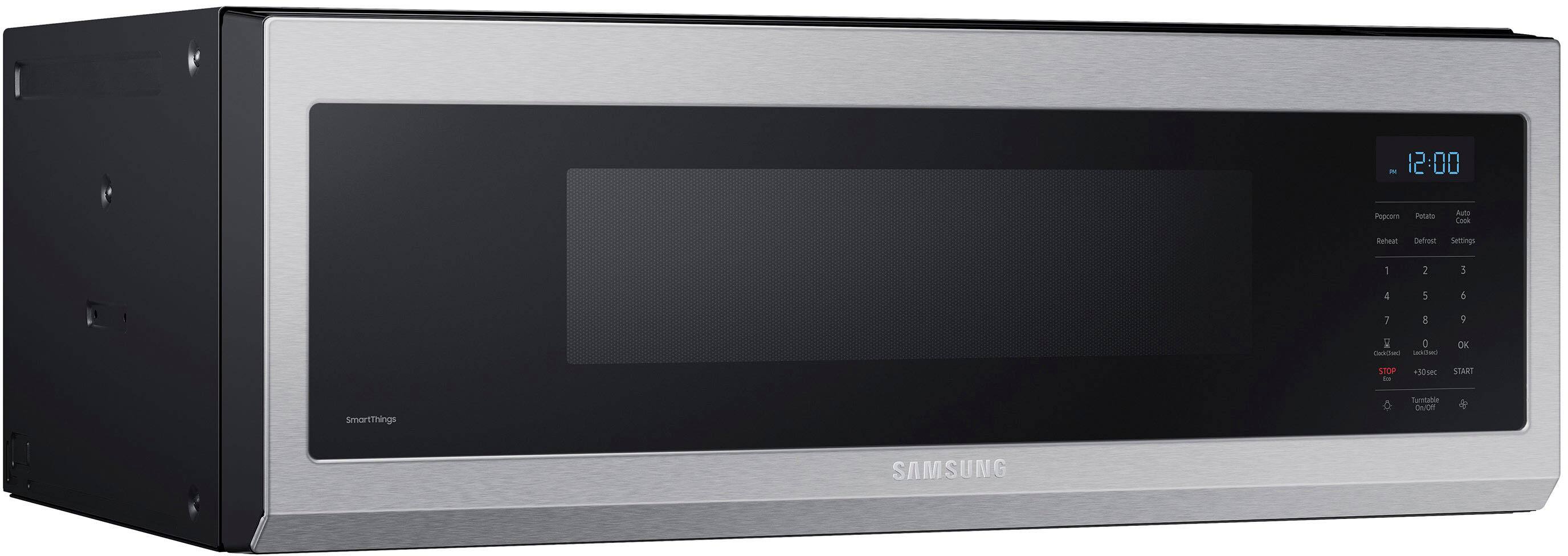 Alt View 16. Samsung - 1.1 cu. ft. Smart SLIM Over-the-Range Microwave with 400 CFM Hood Ventilation, Wi-Fi & Voice Control - Stainless Steel.