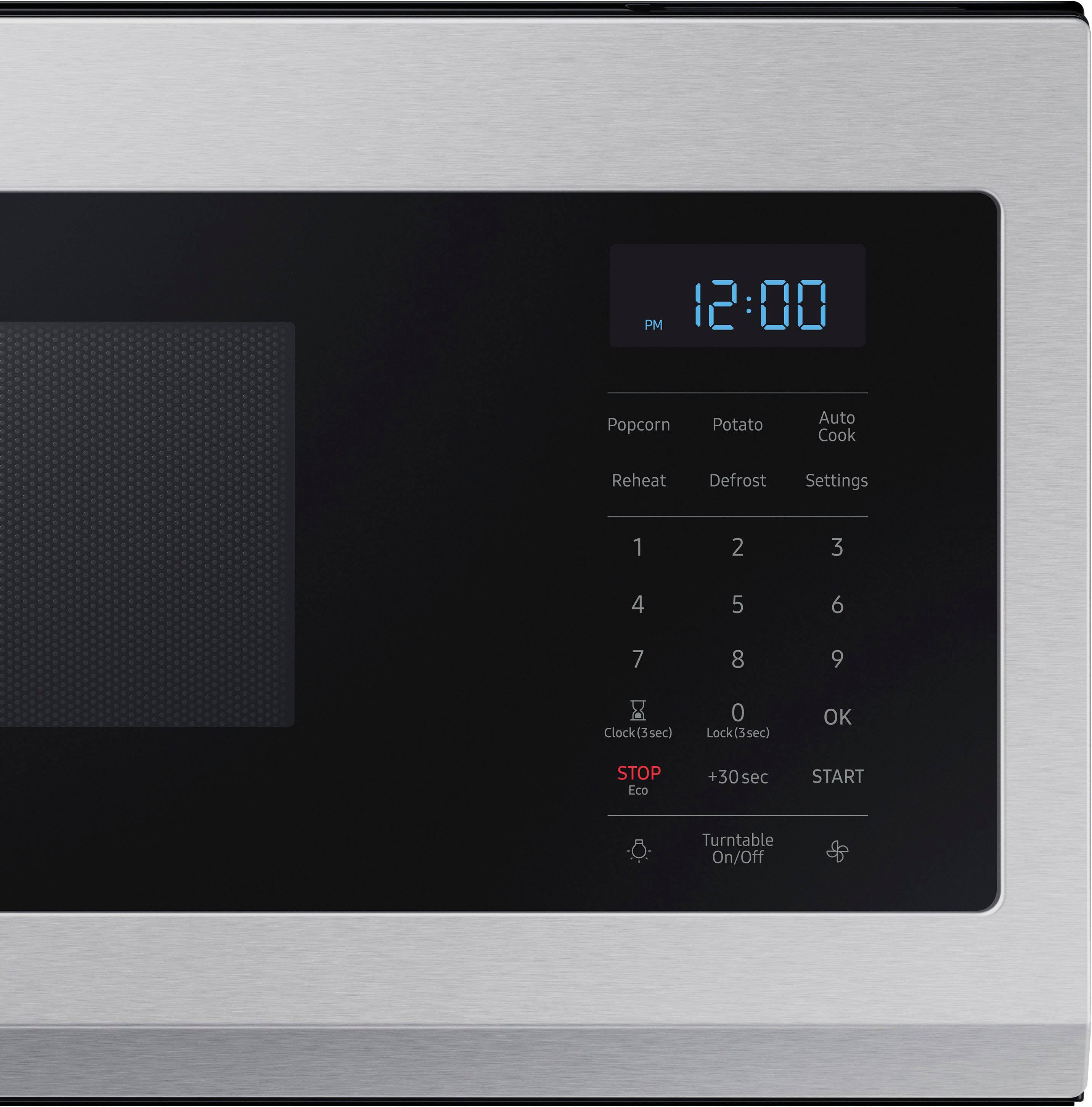 Alt View 19. Samsung - 1.1 cu. ft. Smart SLIM Over-the-Range Microwave with 400 CFM Hood Ventilation, Wi-Fi & Voice Control - Stainless Steel.