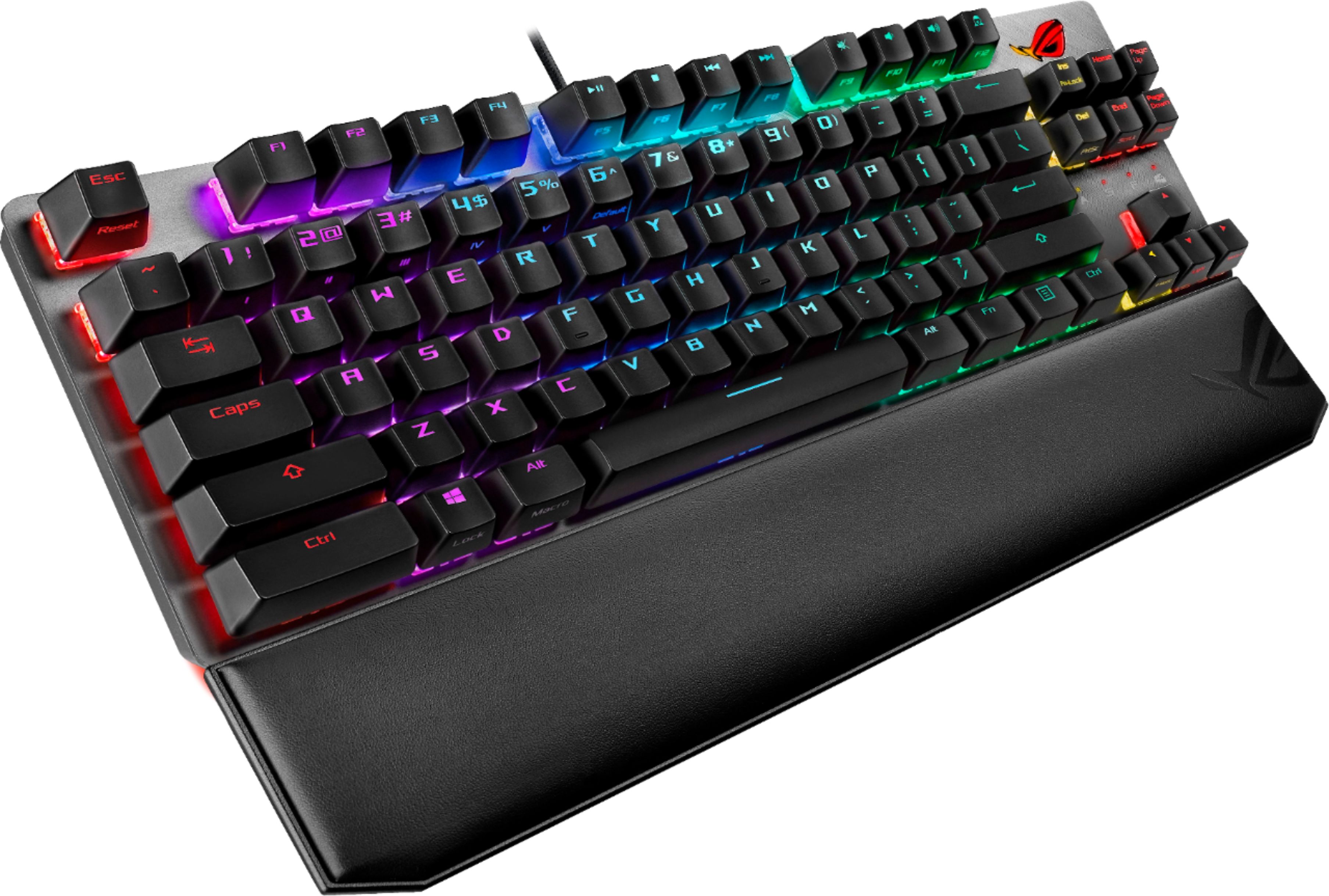 Angle View: ASUS - ROG Full-size TKL Wired Gaming Mechanical ROG NX Switch with RGB Back Lighting Keyboard