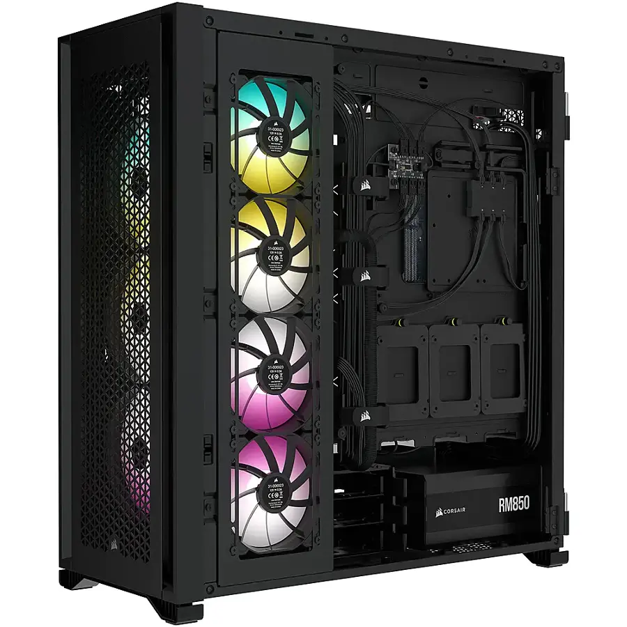 The text on the image reads: "Corsair RM850". This is the name of the computer case in the image.