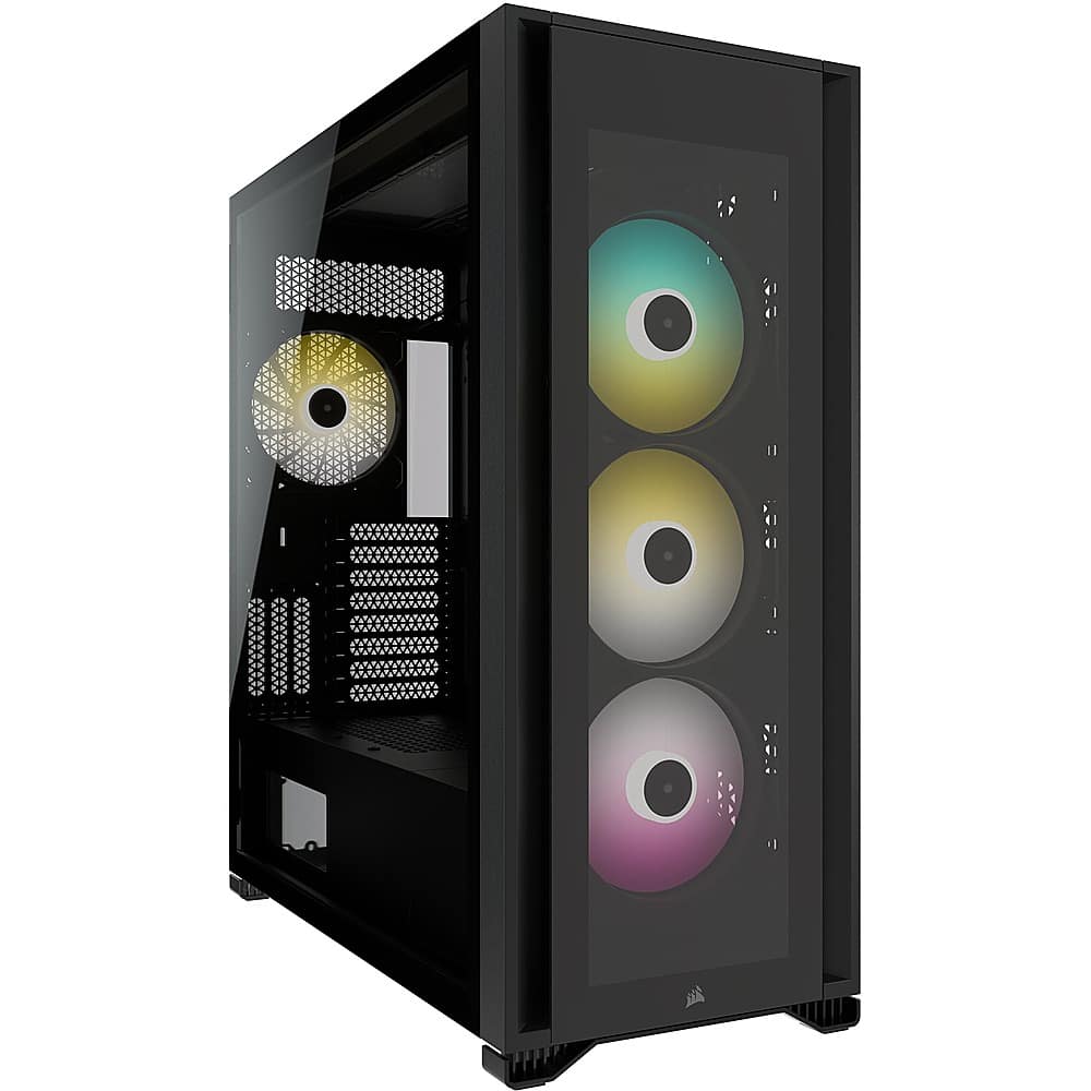 CORSAIR - iCUE 7000X RGB ATX Full-Tower PC Case - Black - Front_Zoom