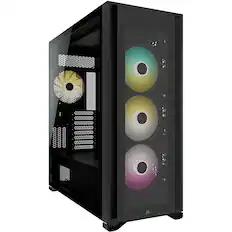 Front. CORSAIR - iCUE 7000X RGB ATX Full-Tower PC Case - Black.