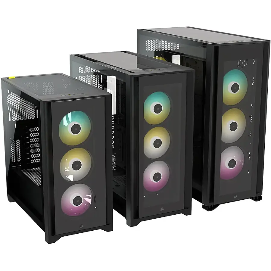 Alt View 21. CORSAIR - iCUE 7000X RGB ATX Full-Tower PC Case - Black.